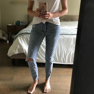 Levis 501 skinny jeans in the color clear minds